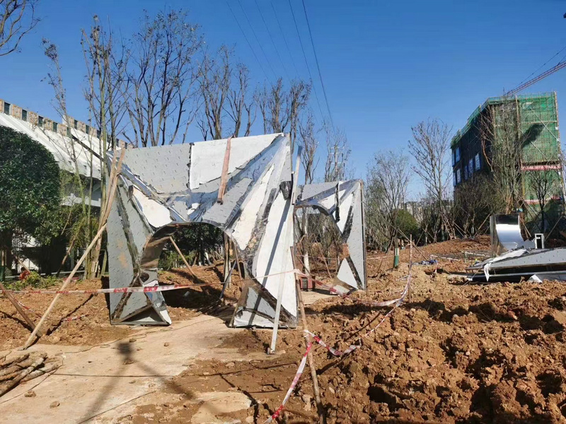 成都電建地產(chǎn)洺悅府景觀(guān)不銹鋼工程